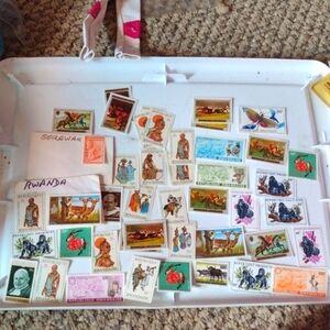 Rwanda &Serawak Stamp collection